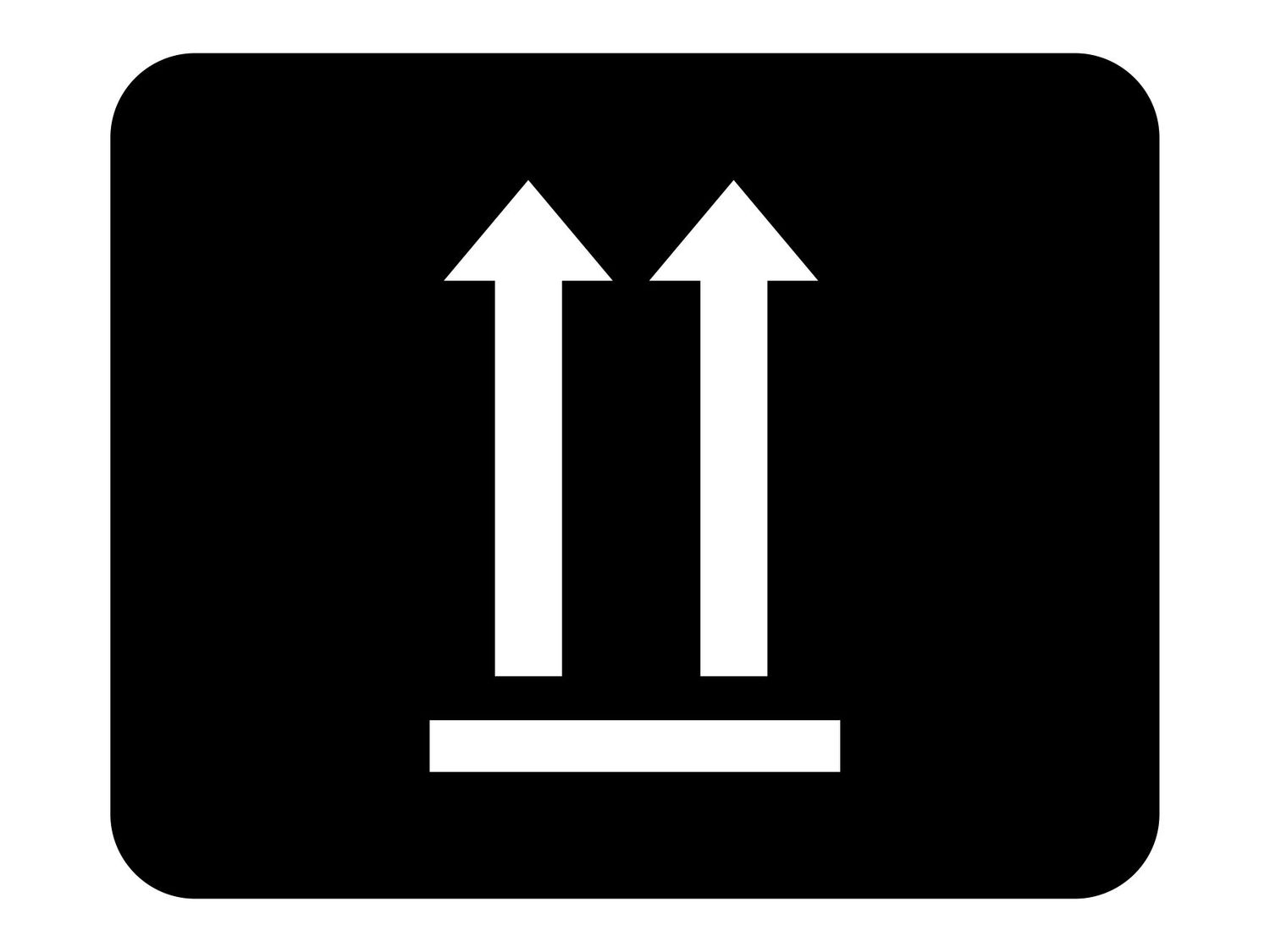 Schablone Versandsymbol "Hier oben"