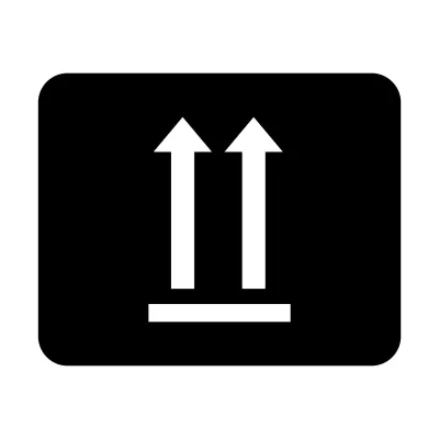 Schablone Versandsymbol "Hier oben"