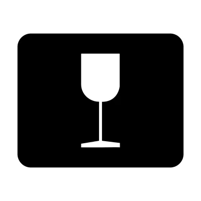 Schablone Versandsymbol "Zerbrechlich"