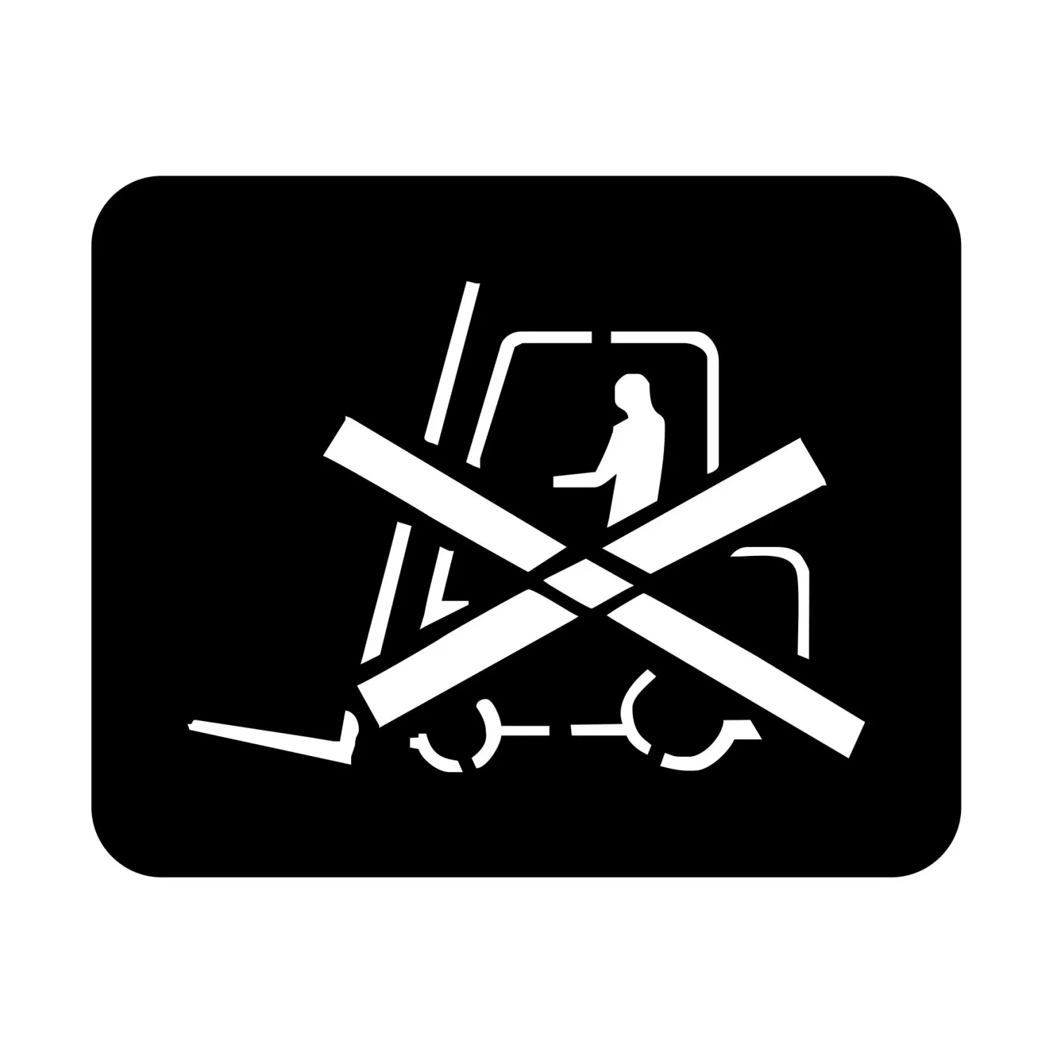 Schablone Versandsymbol "Gabelstapler hier nicht ansetzen"