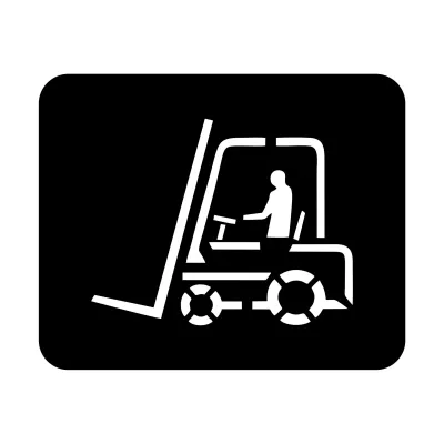 Schablone Versandsymbol "Gabelstapler hier ansetzen"