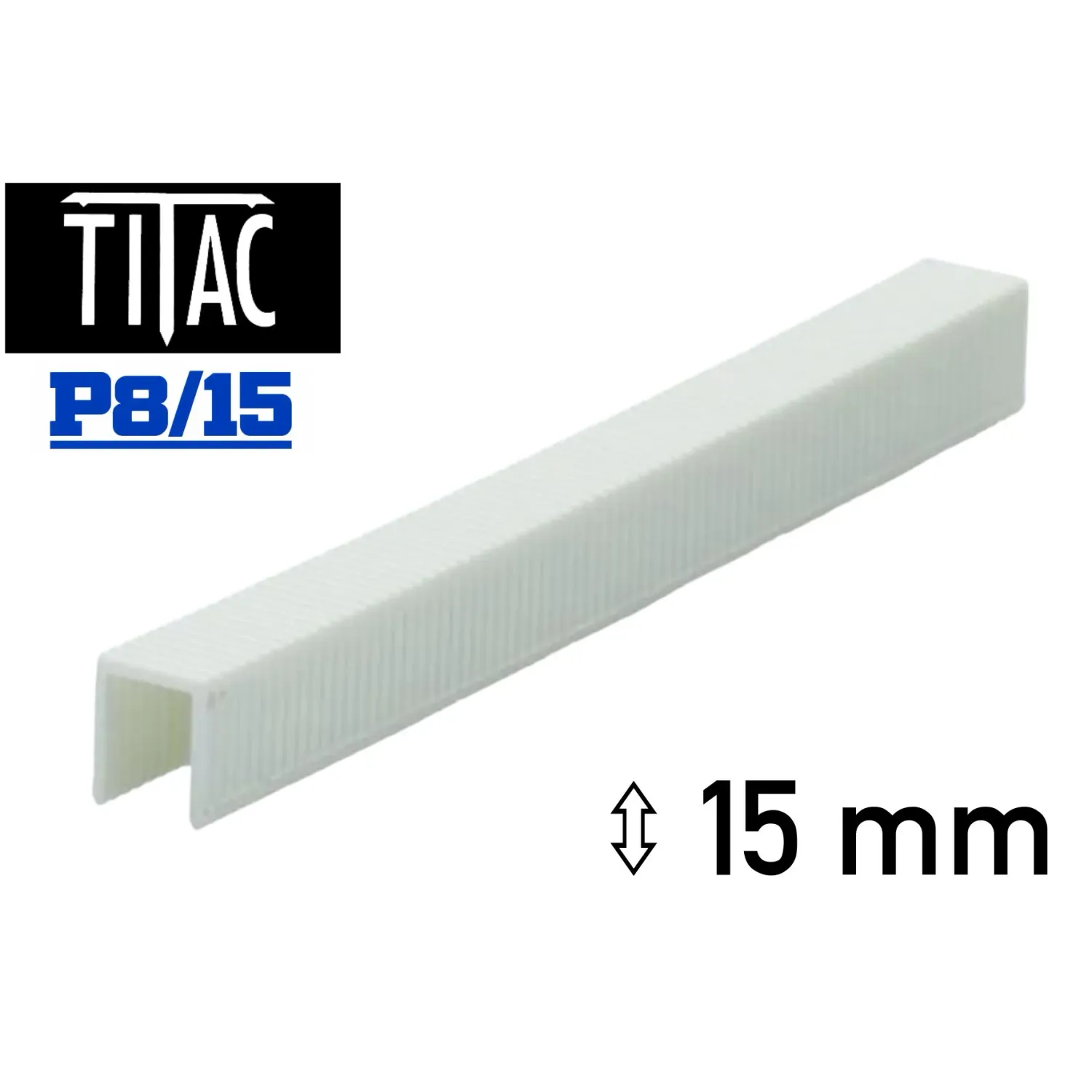 Kunststoff Heftklammer Titac P8-15 - 4200 Klammer