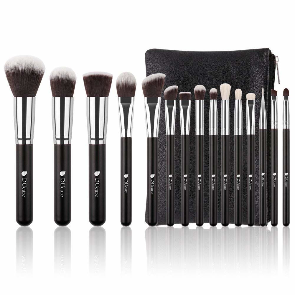 Makup Pinsel Set 15tlg mit Clutch Complett Set