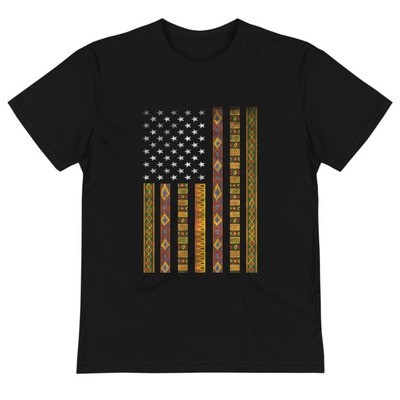 Kente American Flag T Shirt