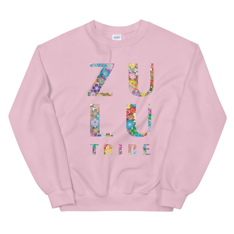 ZULU TRIBE Unisex Sweatshirt, Color: Light Pink, Size: S