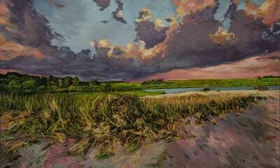 Vineyard Sunset | Original Oil Painting