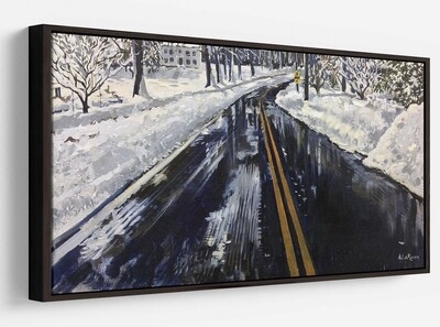 Snowy Street | Print on Canvas