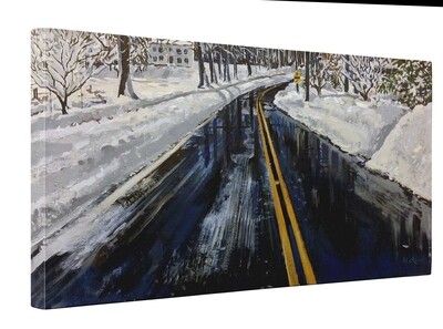 Snowy Street | Print on Canvas