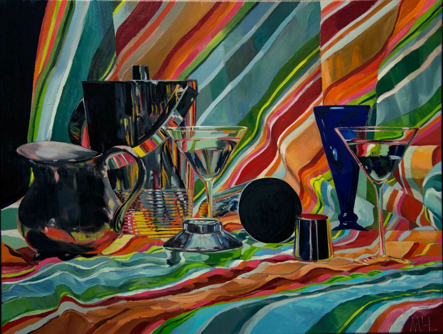 Still Life with Martini | Original Oil Painting