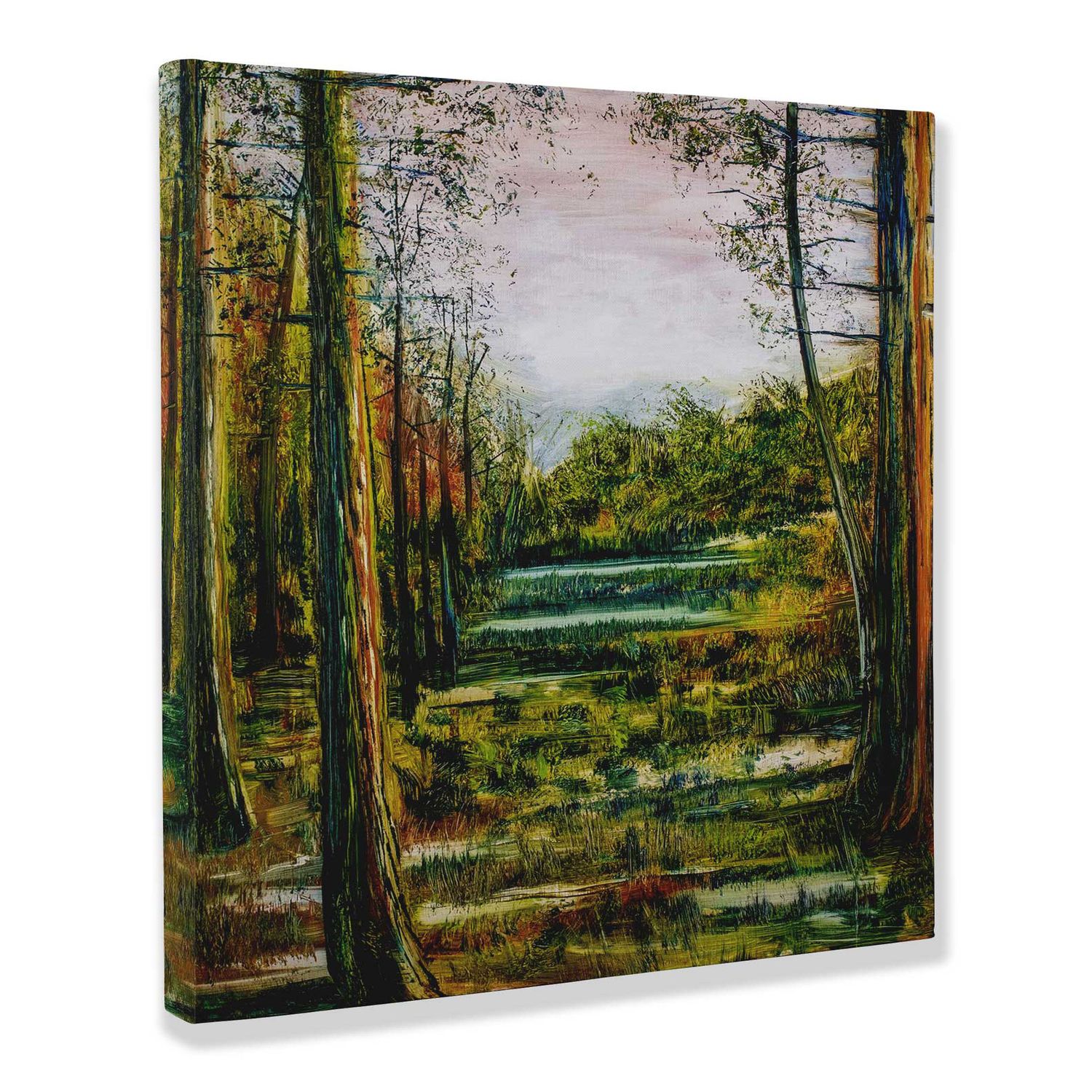 A Forest Pond | Print on Canvas, Frame options:: Gallery wrapped—No Frame