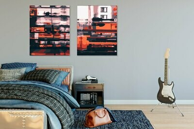 London Rain | Diptych Acrylic Prints