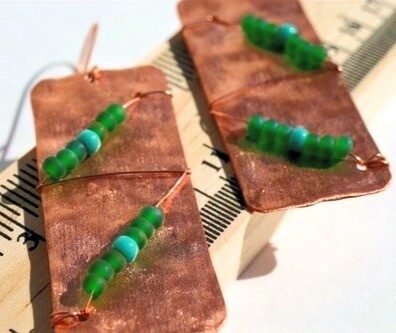 Copper Earrings - Emerald Life on Copper