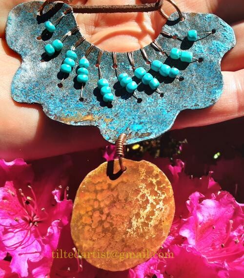 Copper Necklace - Rainy Cloud
