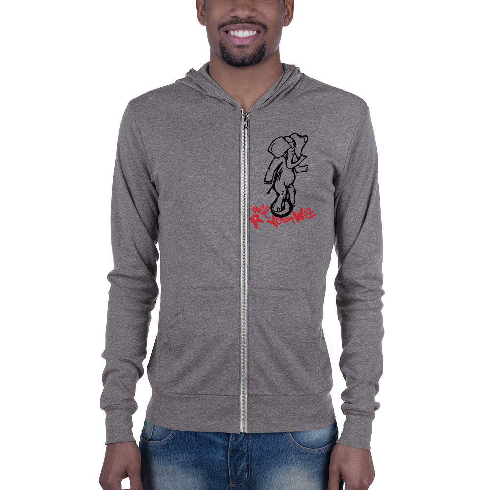 Elephant Roll Your Way zip hoodie