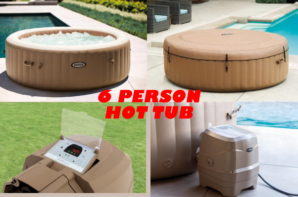 New Intex PureSpa Bubble 6 Person Round