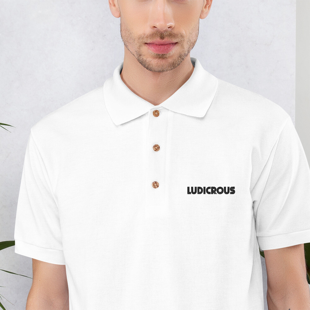 Ludicrous Embroidered Polo Shirt Light