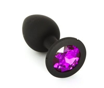 Diva! - Analplug klein aus Silikon mit violettem Kristall