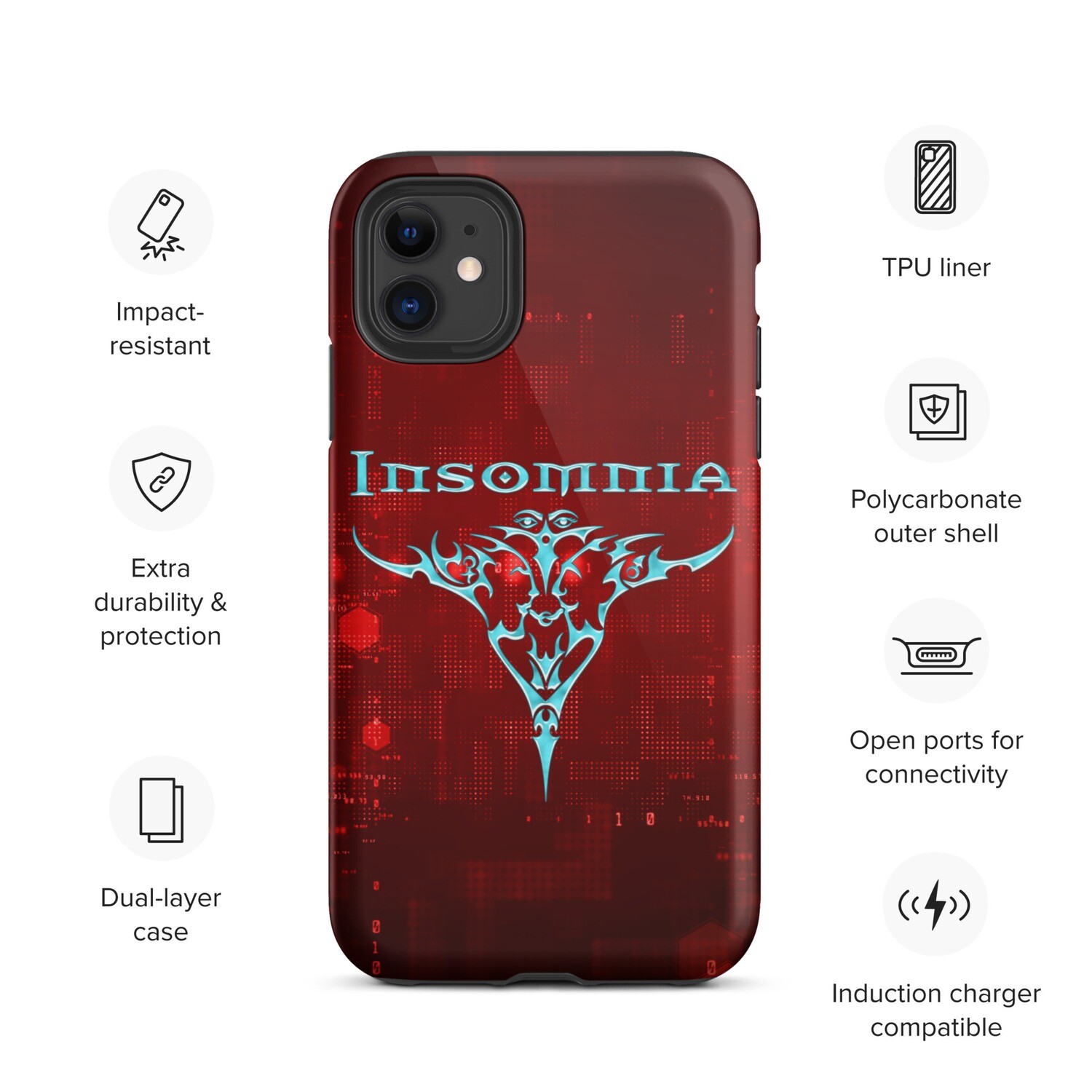 INSOMNIA Hardcase iPhone Red&Blue