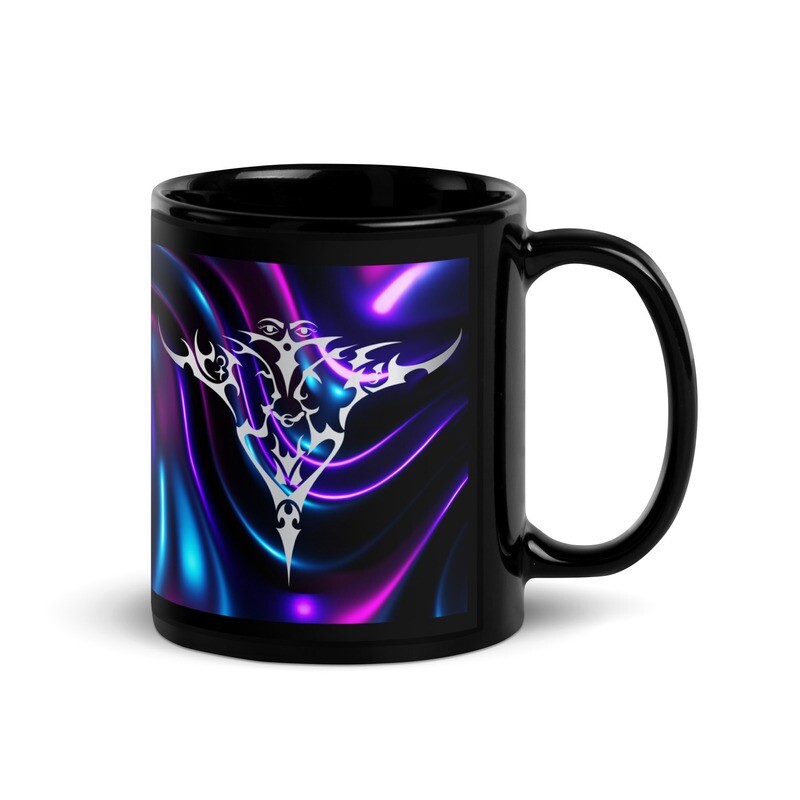INSOMNIA Fluid Schwarze glänzende Tasse