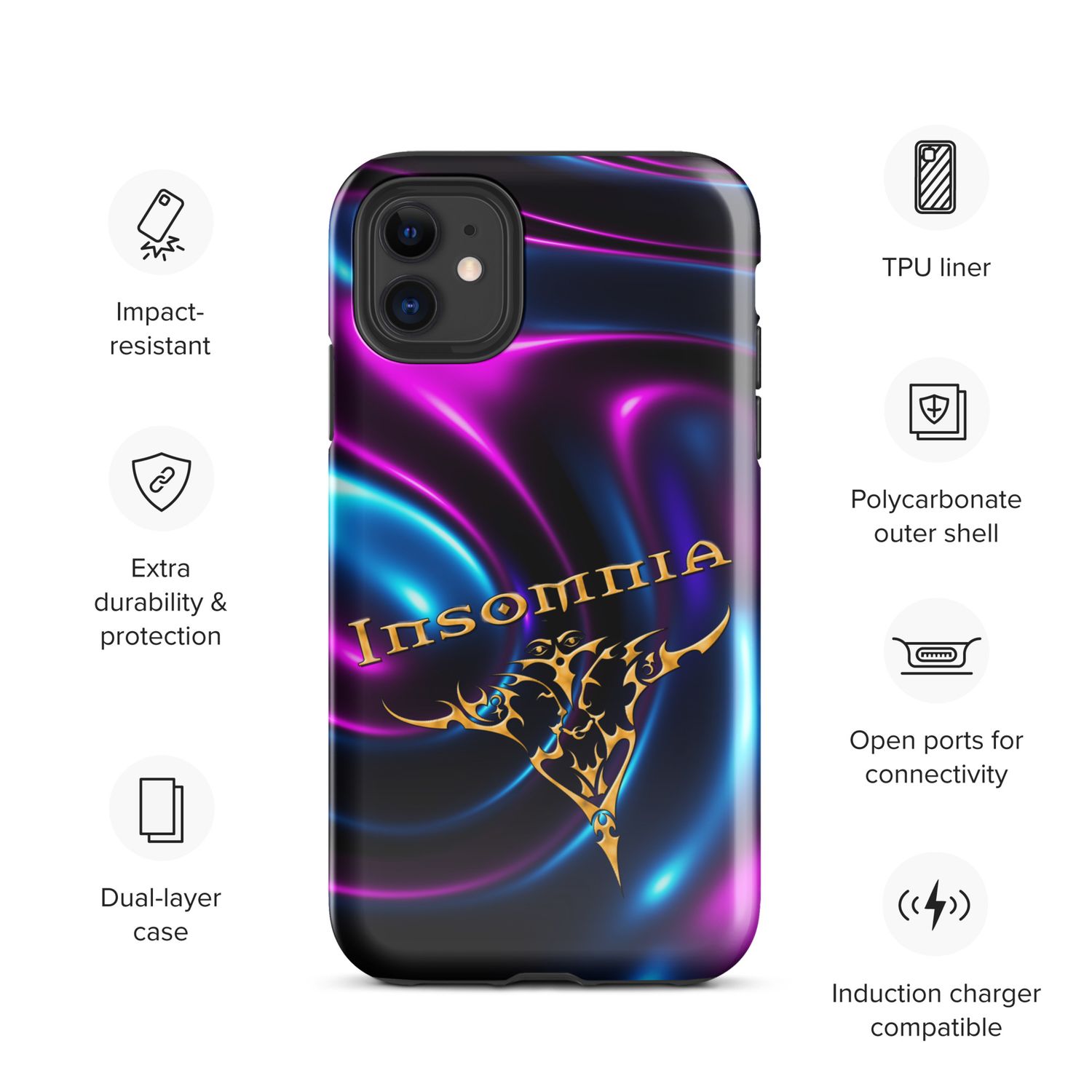 Insomnia Fluid Gold Hardcase iPhone® Handyhülle
