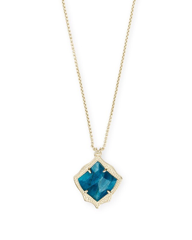 Kendra Scott Kacey Gold Aqua