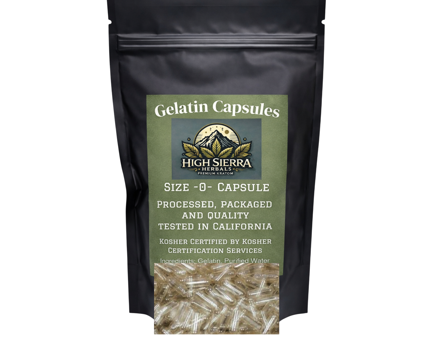 Empty Capsules: Gelatin Size -0-