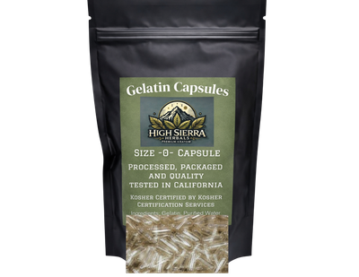 Empty Capsules: Gelatin Size -0-