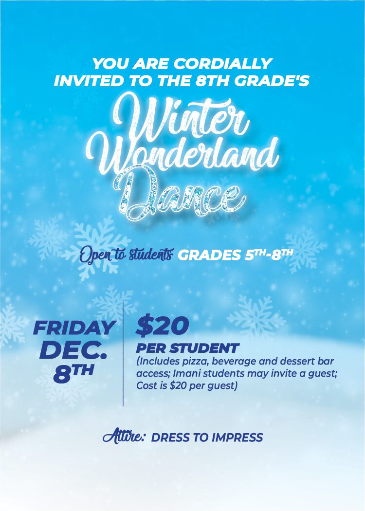Winter Wonderland Middle School Dance 5th8th Grade