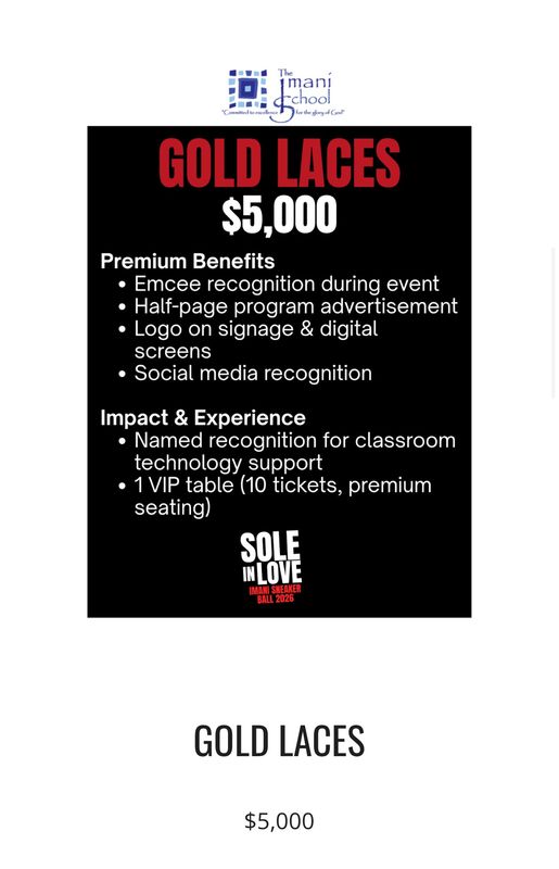 Gold Laces Sponsorship