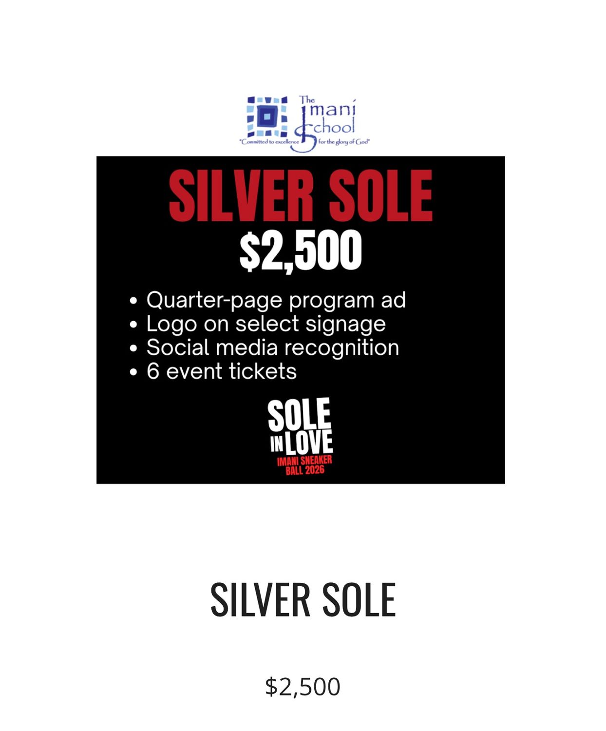 Silver Sole Sponsorship
