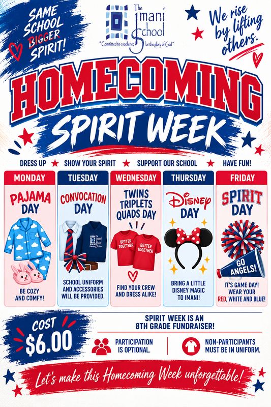 Imani Spirit Week - 8th Grade Fundraiser