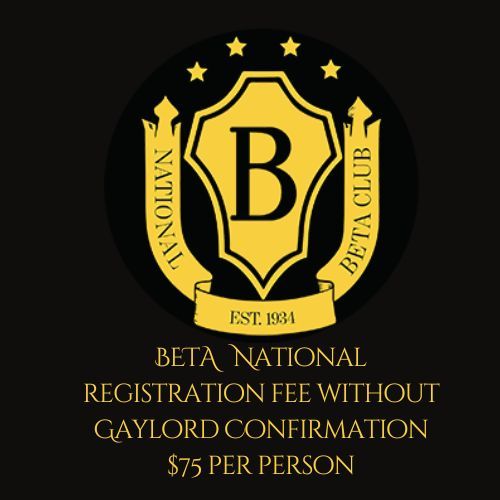Beta Nationals Convention Registration without Gaylord Confirmation