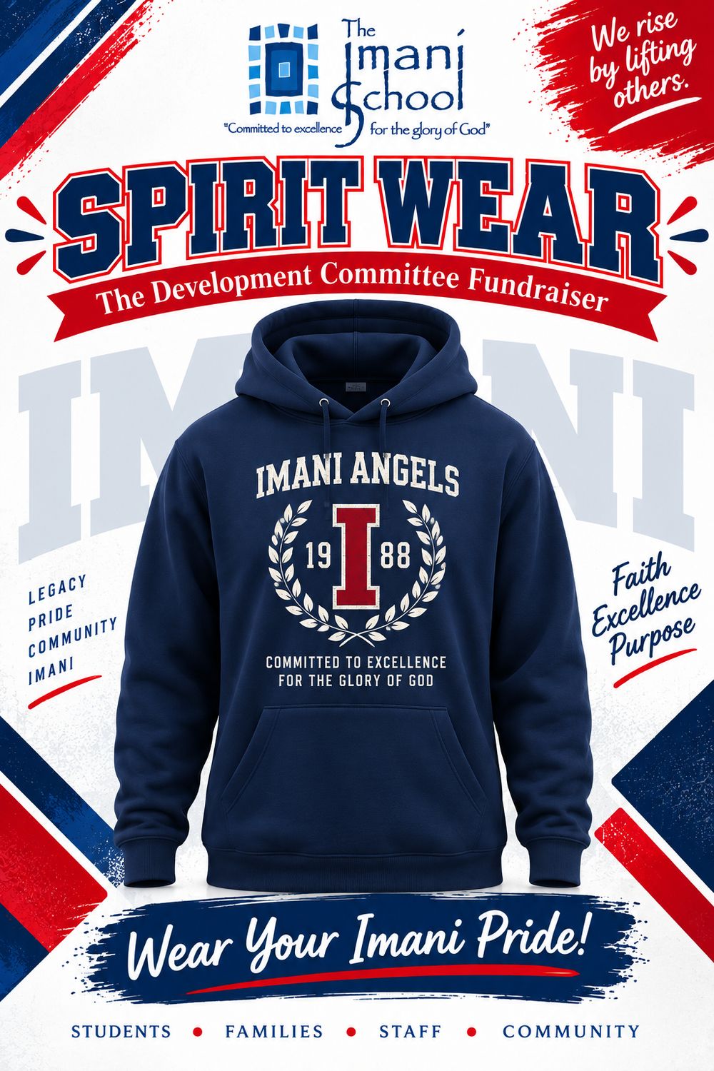 Imani Angels Hoodie With Crest- Heritage Collection