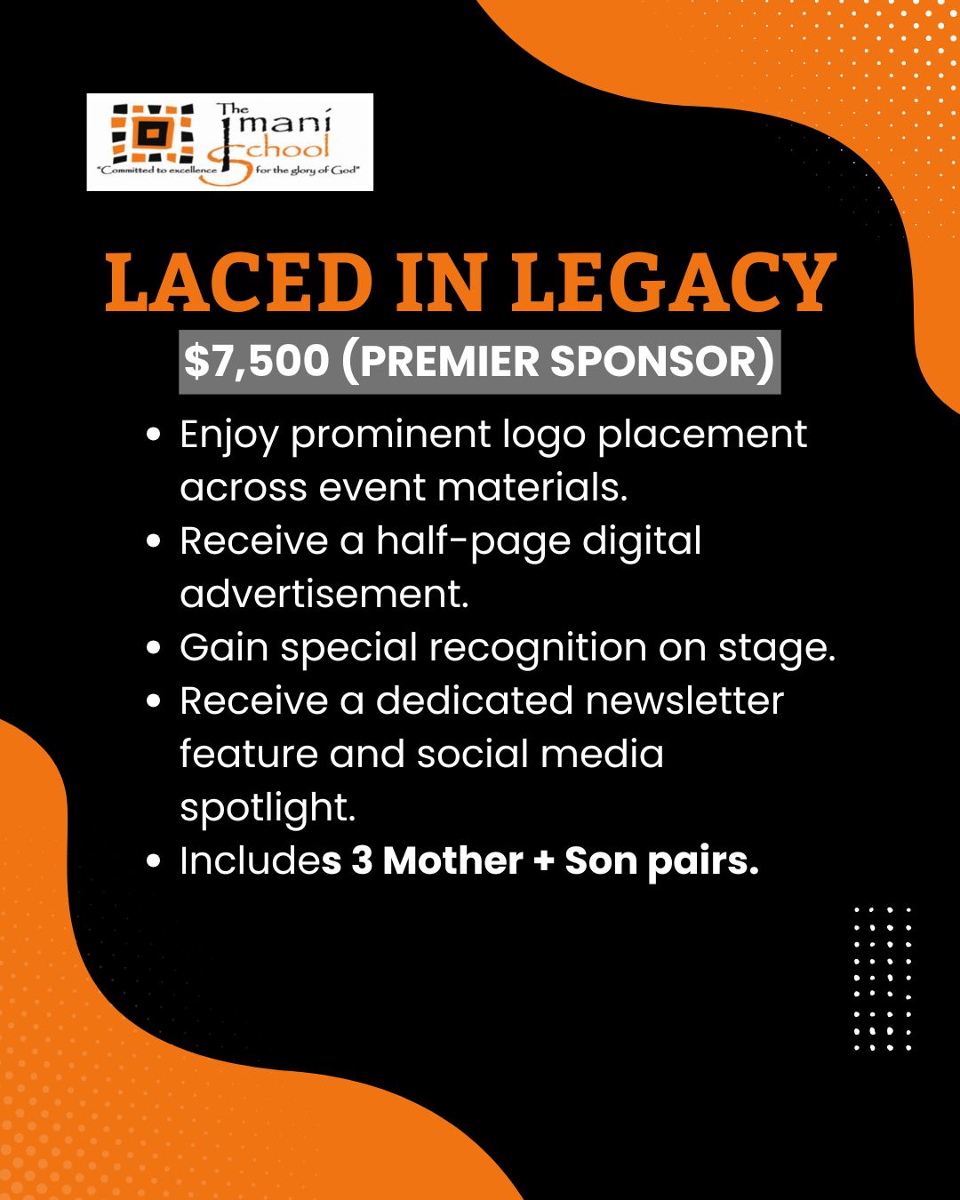 Laced in Love - Sneaker Ball - Laced in Legacy -  Premiere Sponsor - $7,500