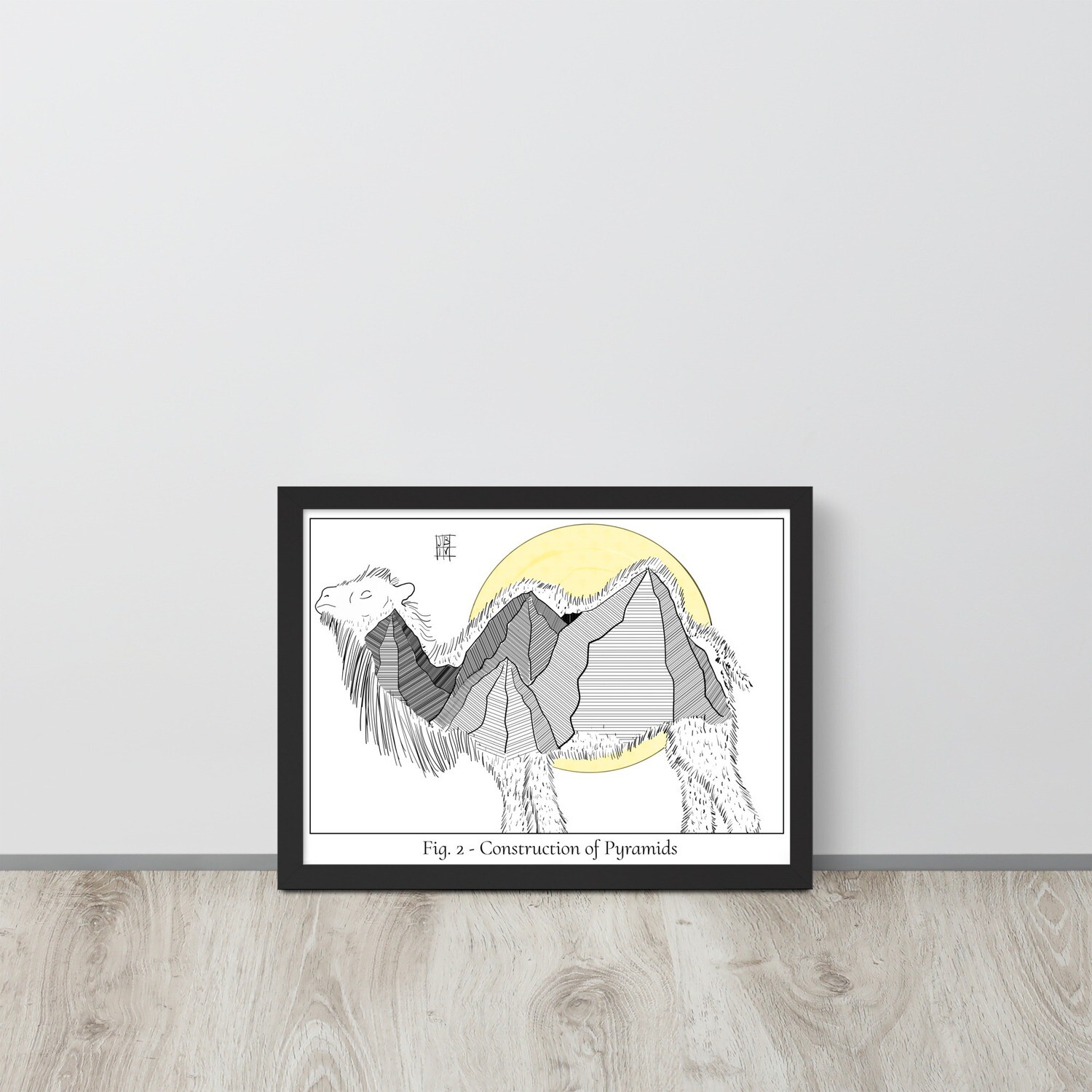 Construction Of The Pyramids - Framed