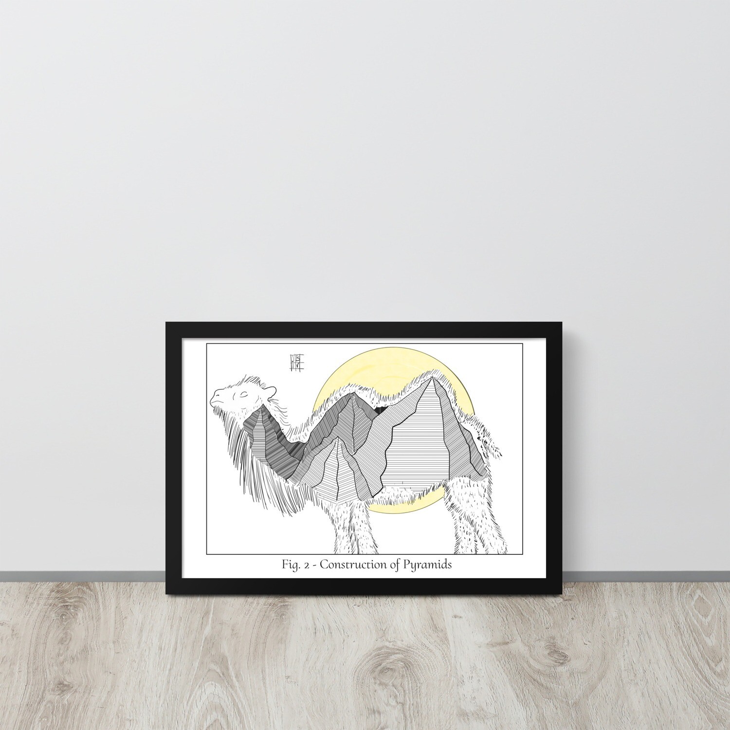 Construction Of The Pyramids - Framed