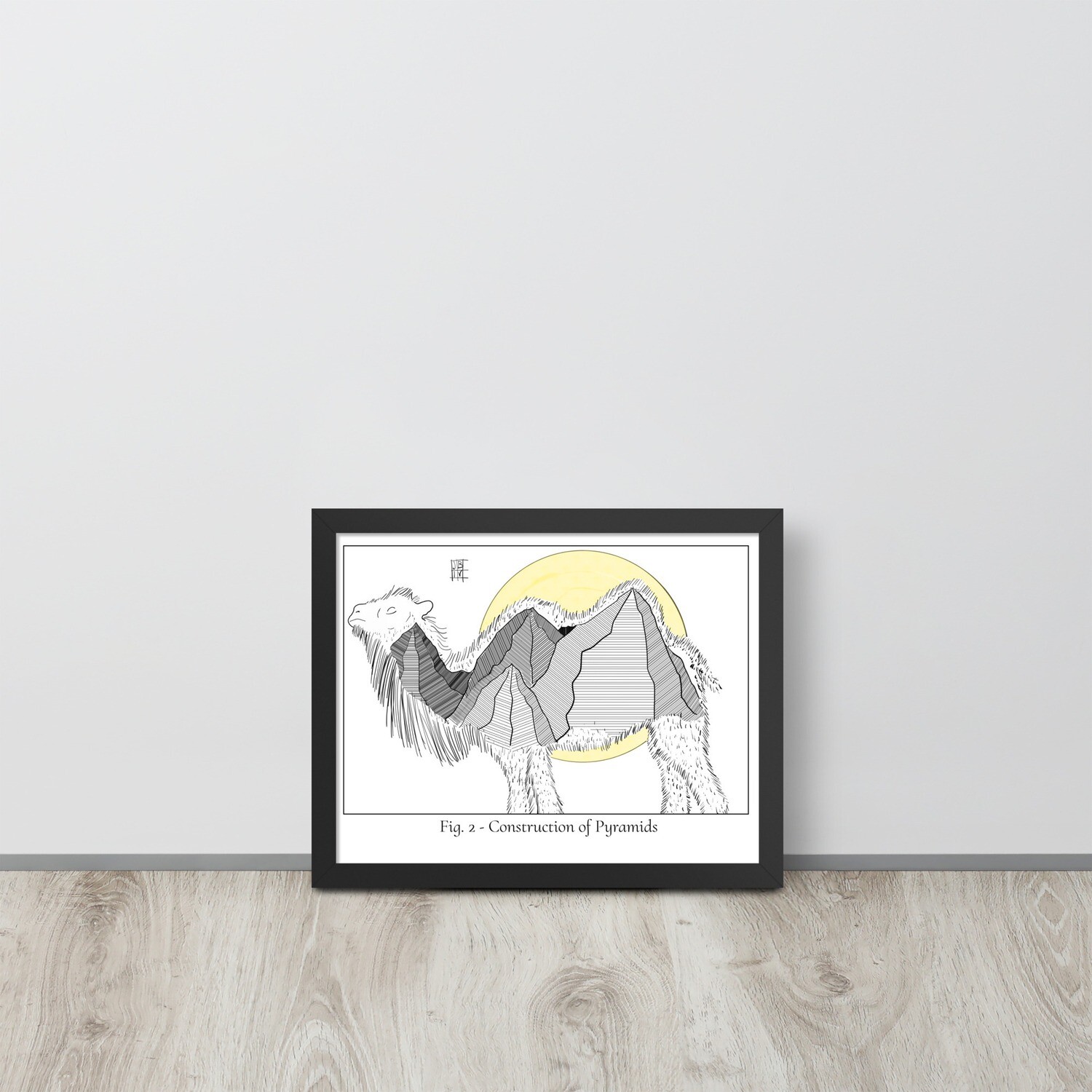 Construction Of The Pyramids - Framed