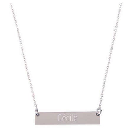Collier prenom grave argent