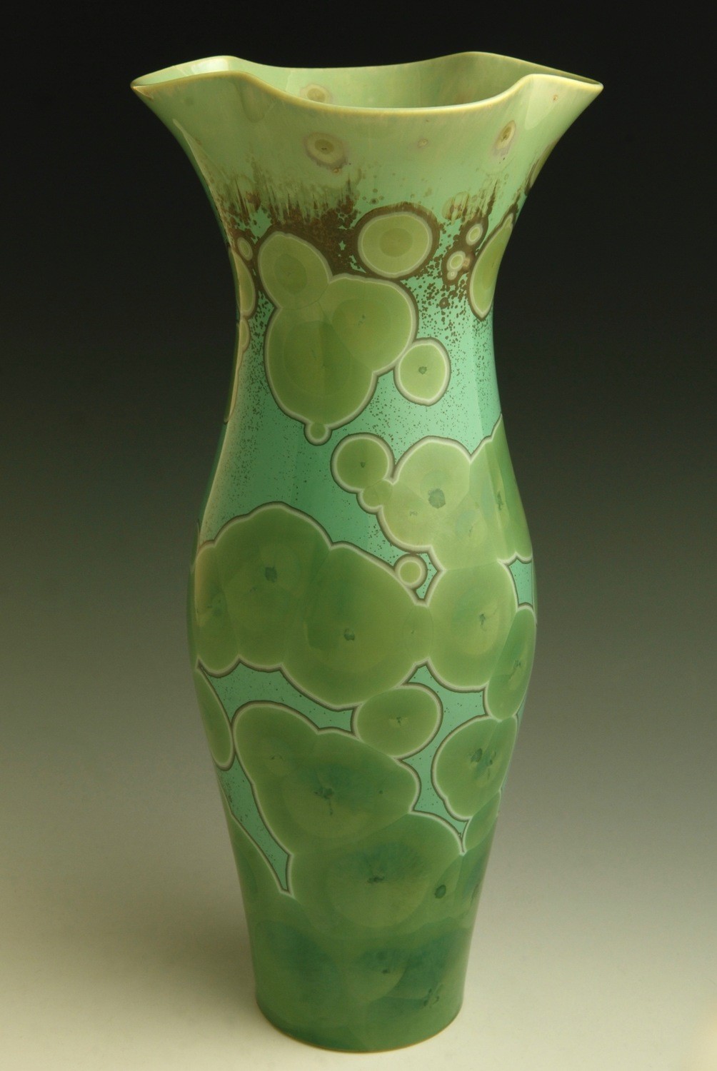 Green Vase 10 ½&quot;