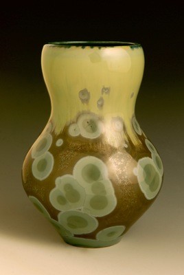 Blue/Green Vase 6 ¾&quot;