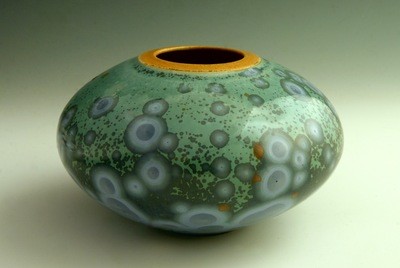 Blue Oval Pot 3 ½&quot; x 5 ¾&quot;