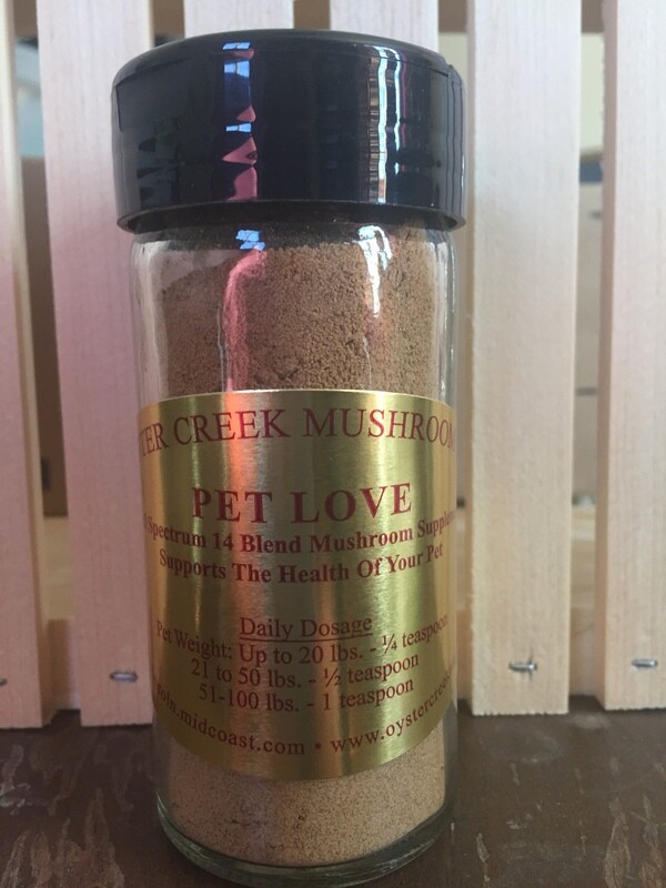 Pet Love -14 Blend Mushroom Supplement 2 oz