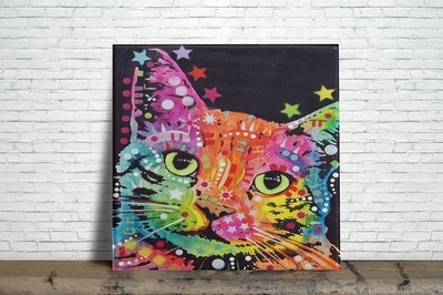 Azulejo Decorativo Gato Colorido