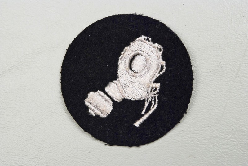 WWII GERMAN SS GAS PROTECTION SPECIALTY SLEEVE BADGE - DACHAU MADE