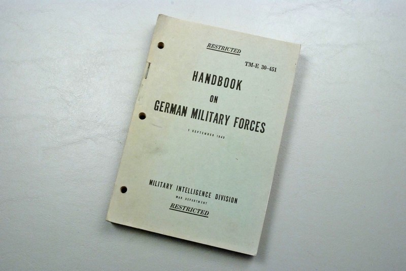 WWII U.S. HANDBOOK ON GERMAN MILITARY FORCES - BOOK LOT OF 5