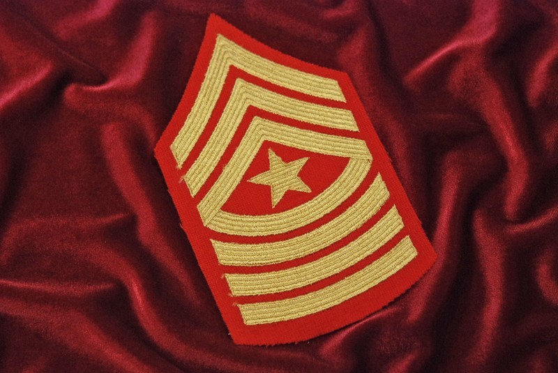 VIETNAM WAR U.S. MARINE CORPS SERGEANT MAJOR'S CHEVRONS
