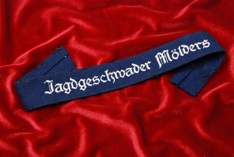 WWII GERMAN LUFTWAFFE JADGESCHWADER MOLDERS CUFF TITLE