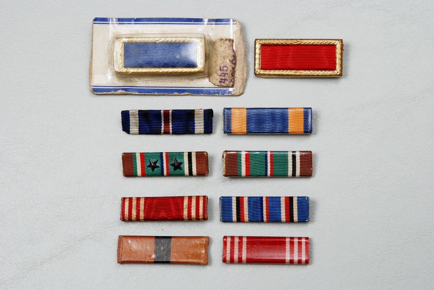 WWII/VIETNAM U.S. SINGLE RIBBON BAR LOT OF 10 PIECES
