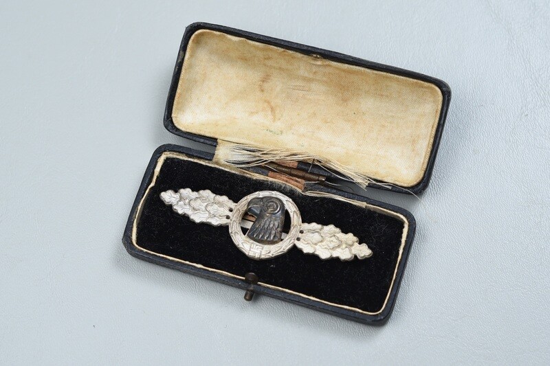 WWII GERMAN LUFTWAFFE RECONNAISSANCE FLIGHT CLASP IN SILVER - IN CASE