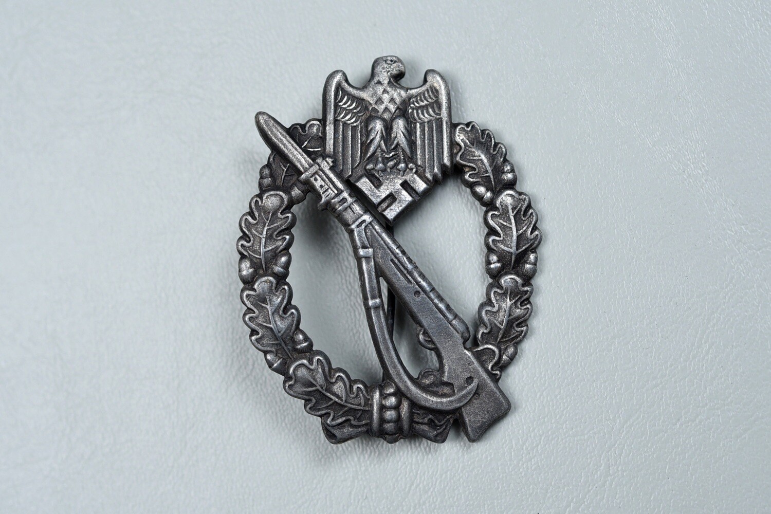 WWII GERMAN INFANTRY ASSAULT BADGE IN SILVER - JFS MARKED